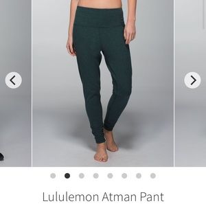 Lululemon green sweat pant / legging